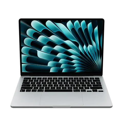 لپتاپ 15.3 اینچی اپل مدل macbook air mry m3 با ظرفیت حافظه ی 256 گیگابایت و ظرفیت رم 8 گیگ