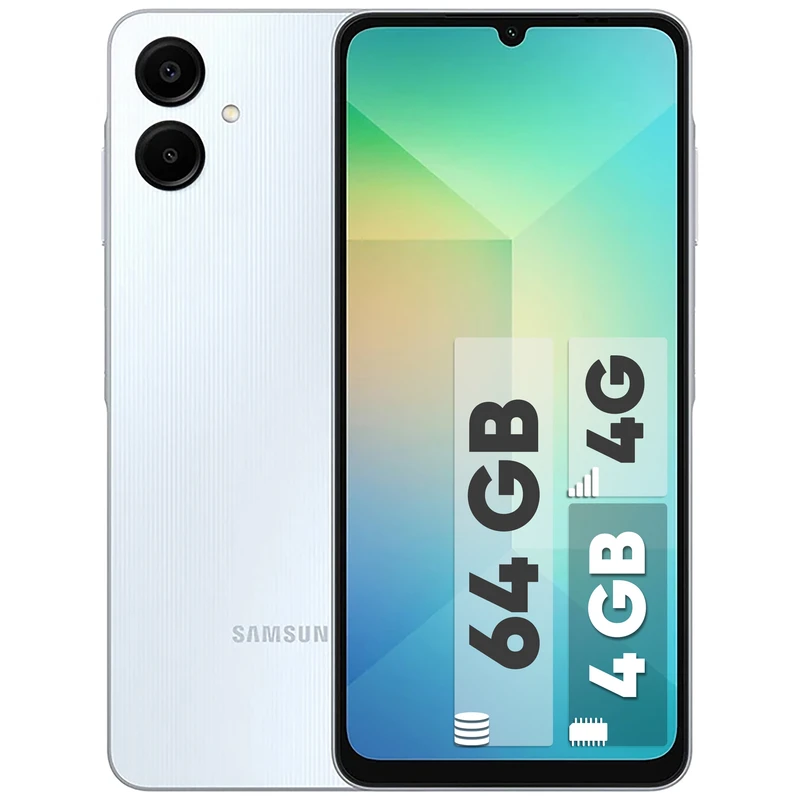 گوشی سامسونگ galaxy a06 رجیستر‌شده دو سیم‌کارت 64 گیگابایت با رم 4 گیگابایت